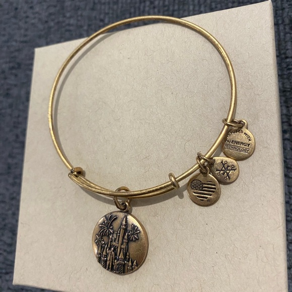 Disney Alex & Ani Bracelet - Cinderella Castle - Walt & Mickey Partners - Gold - Picture 3 of 4